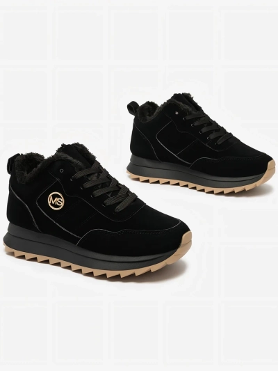 Royalfashion Noir Chaussures de sport isolées pour femme Lahho