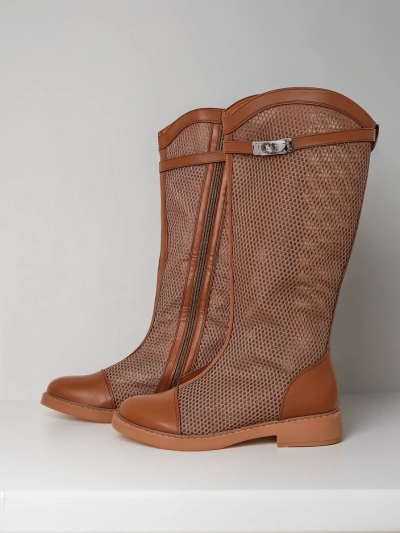 Royalfashion Bottines pour femmes à talons perforées Ovittole