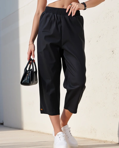 Pantalons droits en tissu Royalfashion pour femmes 7/8