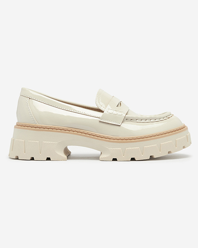 Mocassins laqués beige pour femme Mewira - Footwear