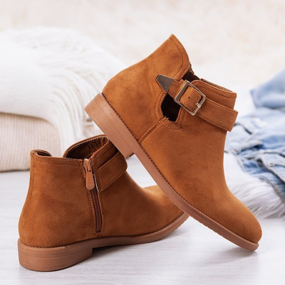 Bottines Jodhpur marron avec boucle argentée Stefania - Chaussures 1