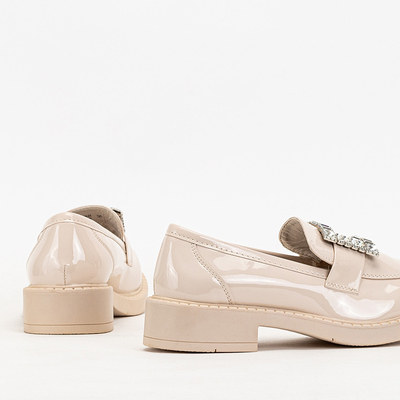Chaussures femme beiges avec cristaux Larri - Chaussures