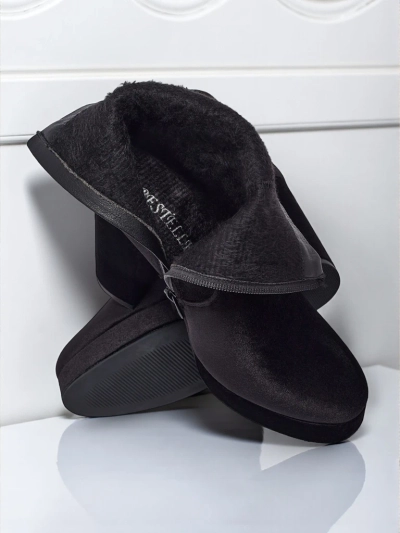 Bottines pour femmes à talons épais imitation velours Miss