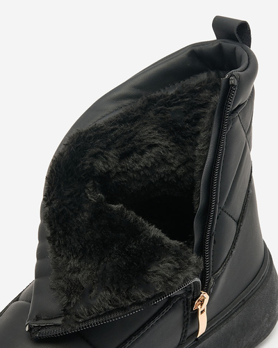 Royalfashion Noir bottes pour femmes a'la bottes de neige Kacecica
