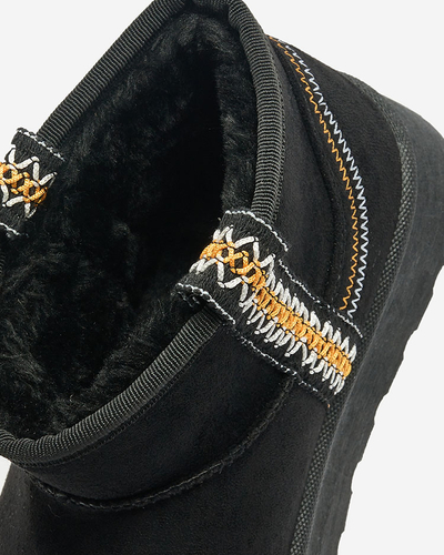 Royalfashion Bottes courtes pour femmes a'la bottes de neige avec ornement Erititta