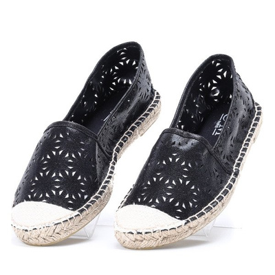 Espadrilles noires ajourées Reagan - Chaussures 1