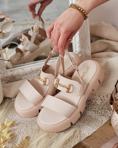 Royalfashion Sandales à plateforme en éco-cuir pour femme Avemil