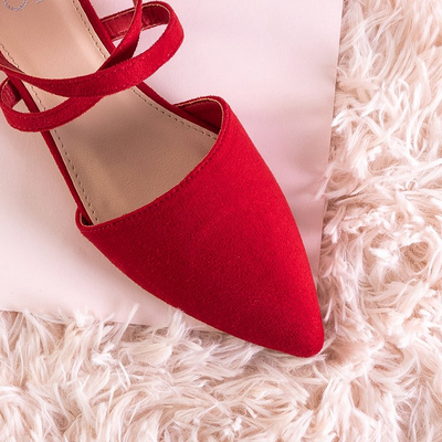 Ballerines plates femme rouges Lerma - Chaussures