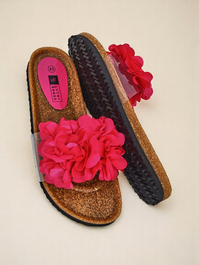 Royalfashion Claquettes pour femmes avec fleurs Flora Soft