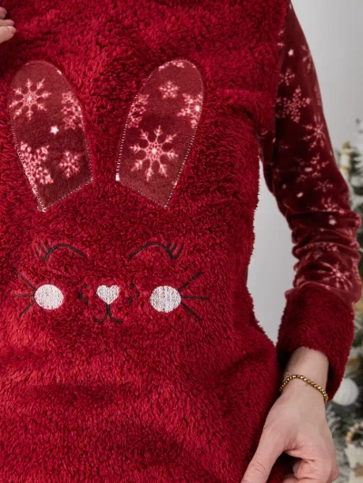 Pyjamas Royalfashion pour femmes avec un lapin, ressemblant à de la polaire