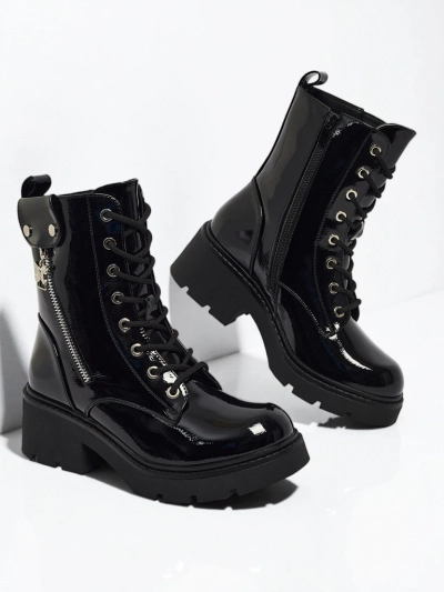 Bottines worker vernies pour femmes Seray