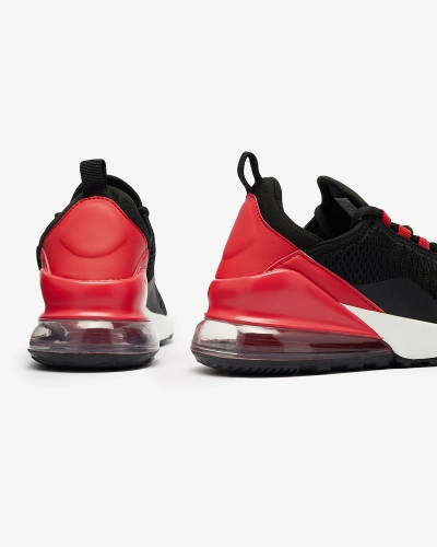 OUTLET Chaussures de sport pour femmes noires avec empiècement rouge Neterika - Footwear