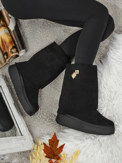 Bottes courtes de style bottes de neige pour femmes avec tige amovible Elizze