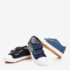 Baskets à velcro bleu marine pour enfants Jeff - Footwear