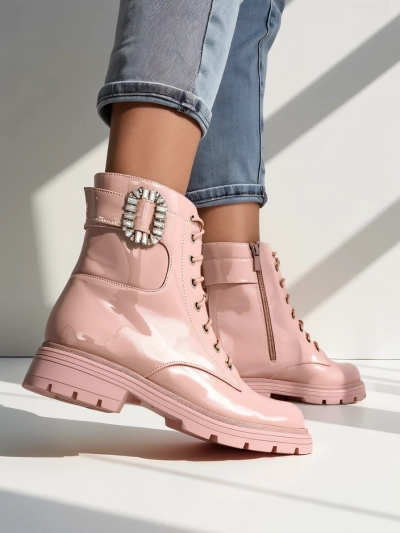 Royalfashion Bottines à lacets pour femmes Lacero