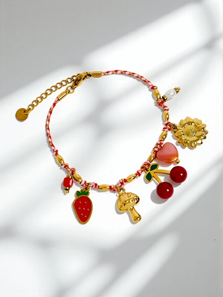 Bracelet Callista Charm avec breloques colorées de style italien