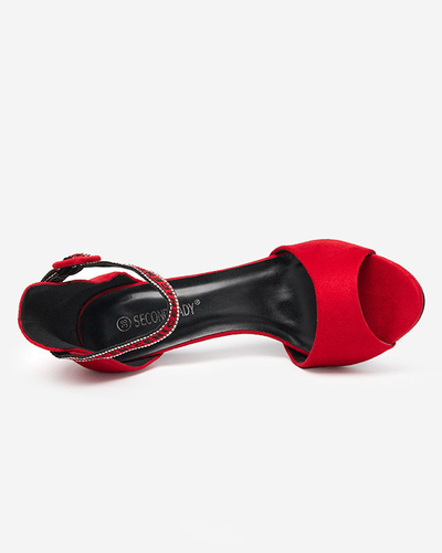 OUTLET Sandales pour femmes à talon haut en rouge Opass-Shoes