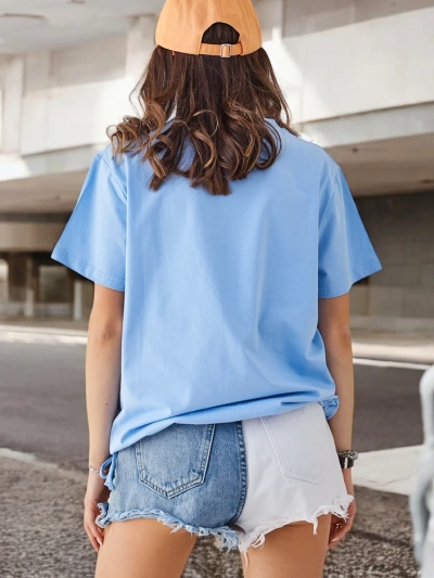 Blouse en coton pour femmes Royalfashion avec l'inscription