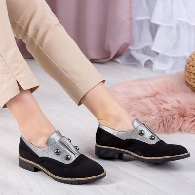 Chaussures noires avec insert Mohaive argenté - Chaussures 1