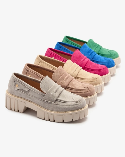 Royalfashion Eco suede fuchsia mocassins pour femmes Siherta