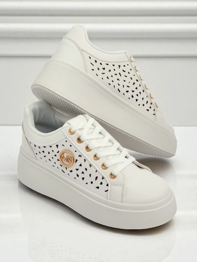 Aurelia Bianca – Sneakers Plateforme Blanches Royalfashion Écru