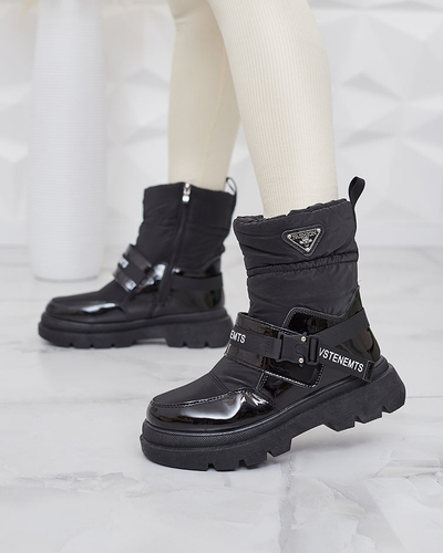 Royalfashion Bottes de neige pour femme en noir Fiellar