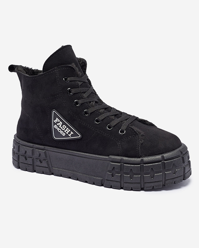 Bottes Zephyr isolées en éco-suède noir pour femme - Chaussures