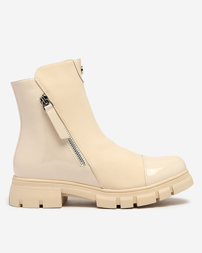 Royalfashion Beige mat bottes pour femmes Hedaheh