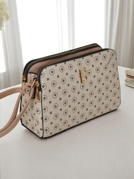 Royalfashion Petit sac à main en cuir écologique avec imprimé Viva Linea