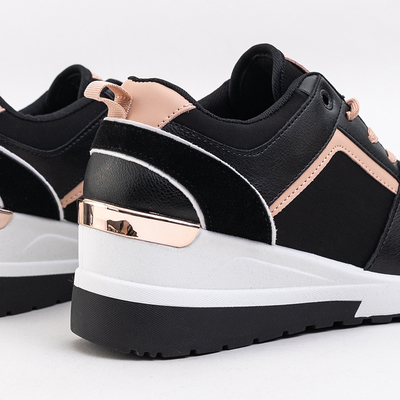 Baskets noires pour femmes avec un coin Pooja caché - Chaussures