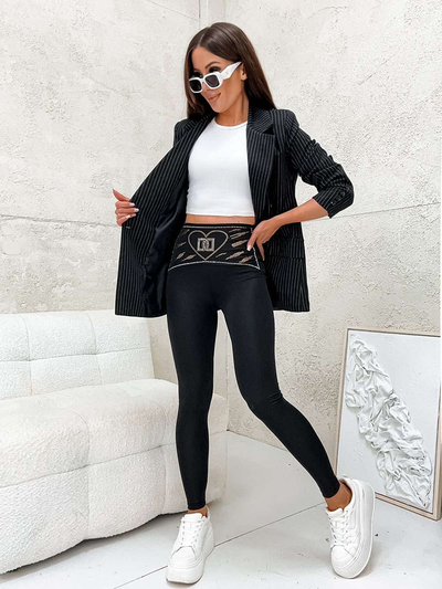 Royalfashion Leggings pour femmes avec zircons