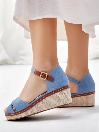Royalfashion Sandales compensées pour femmes Terrific