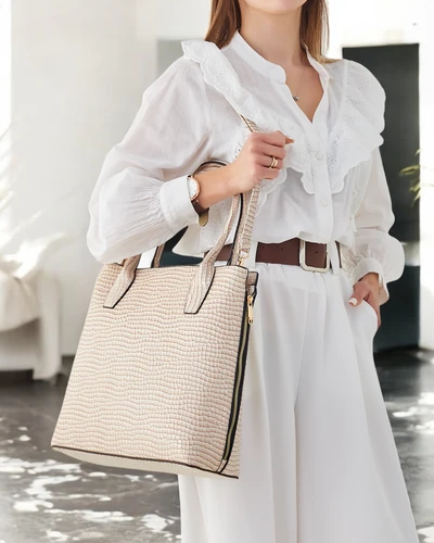 Sac à main laqué pour femmes Royalfashion avec embossage