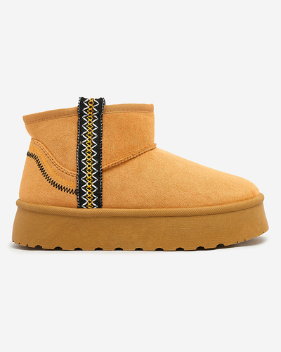 Royalfashion Bottes courtes pour femmes a'la bottes de neige avec ornement Erititta