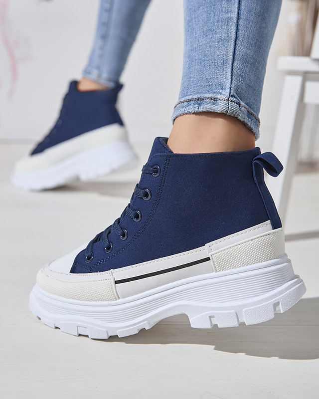 Chaussures de sport hautes pour femmes, bleu marine, de type Dolla- Footwear