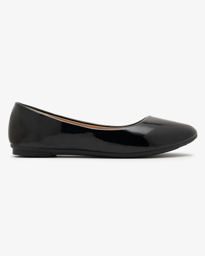 Noir Ballerines laquées pour femmes Fama - Footwear