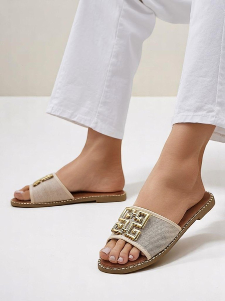 Royalfashion Chaussons à semelle plate pour femme Rorole