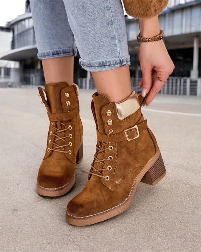 Bottines à talon bas pour femmes Royalfashion Nedelin