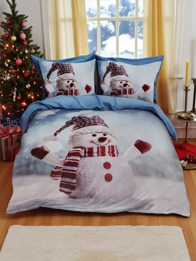 Royalfashion Linge de lit de Noël 160x200 ensemble 3 pièces