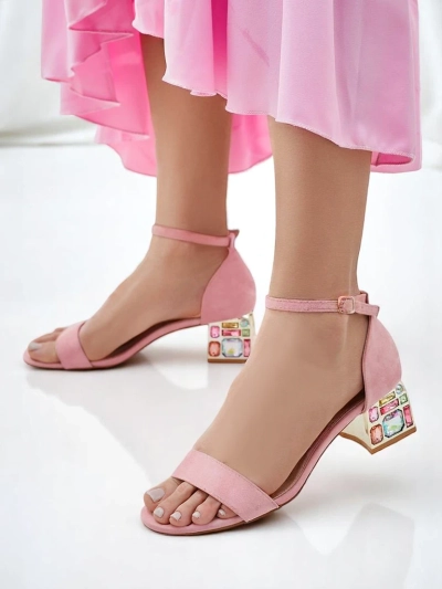Sandales Royalfashion pour femmes avec talon décoratif Ballou