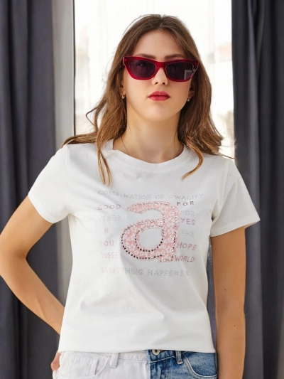 Royalfashion T-shirt en coton pour femmes Combinaison de Owality