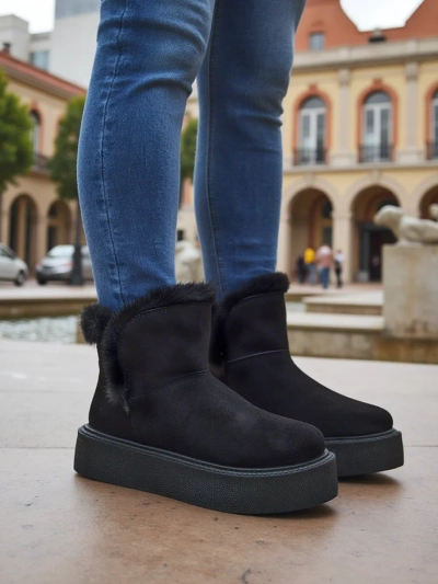 Royalfashion Chaussures de style Snowboot pour femmes Cozio