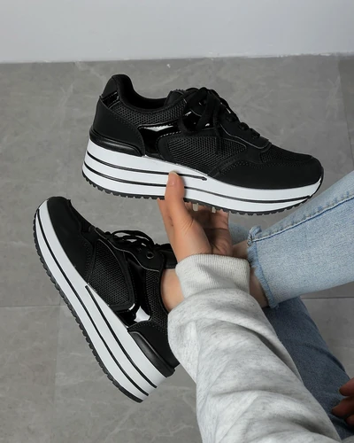 Royalfashion Baskets de sport à plateforme pour femmes Revided