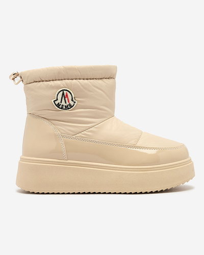 Royalfashion Bottes de neige à enfiler pour femme de couleur beige Ademra