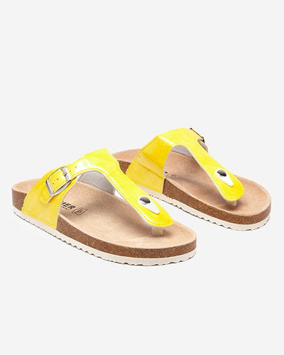 OUTLET Tongs femme jaunes Elotsi - Footwear