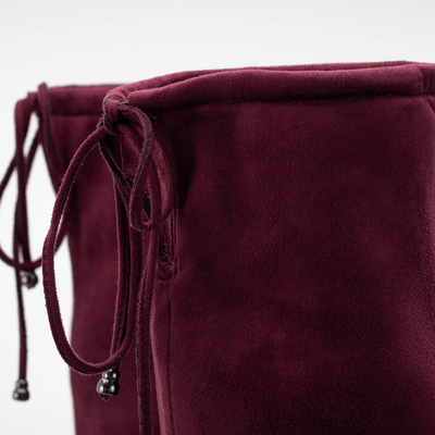 Cuissardes violettes à talons hauts Founi- Chaussures