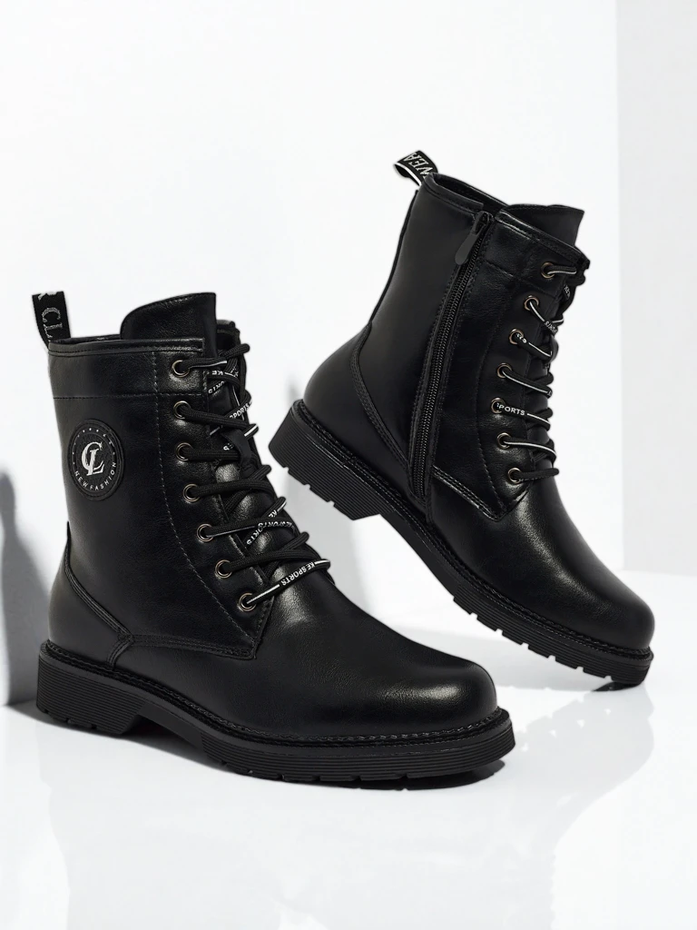 Bottines lacées pour femmes en cuir écologique Tavira