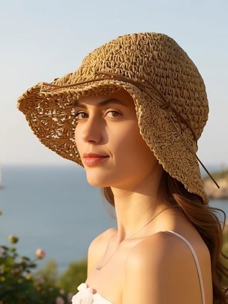 Royalfashion Chapeau de paille pour femme Whisper Bow