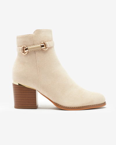 Royalfashion Beige femmes eco-suede isolé post Ankle Boots