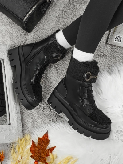 Bottines workwear pour femmes avec fourrure Safil